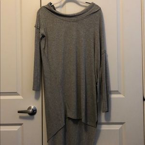 Asymmetrical tunic sweater